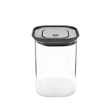 Lurch - 1,100 ml Borosilikat Cam Saklama Kabı, Paslanmaz Çelik Vakum Valfli Kapak - 240841