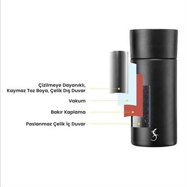 Lurch-  360° EDS Termos 300 ml Granit Gri, Paslanmaz Çelik - Çift Cidarlı, Sızdırmaz - 270988