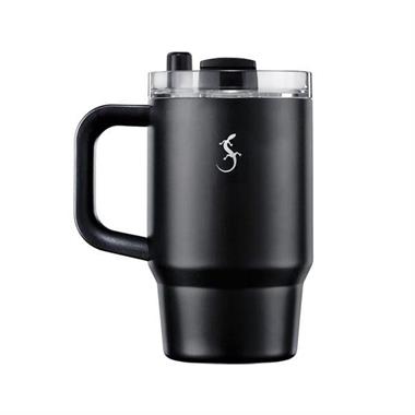 Lurch - “Big Cup” 0.8 L Mat Siyah, Paslanmaz Çelik Termos - Uzatılabilir Pipetli, Çift Cidarlı, Sızdırmaz - 270977