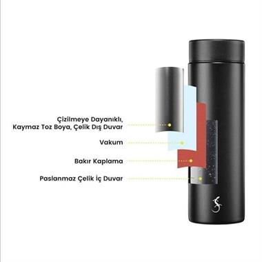 Lurch - Mini Termos 300 ml Granit Gri, Paslanmaz Çelik - Çift Cidarlı, Sızdırmaz - 270972