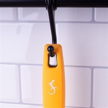 Lurch - Platin Silikon Delikli Spatula 32,5 cm Sarı - Yanmaz, Yapışmaz, Bükülmez, Çizmez, Tat ve Koku Bırakmaz - 240043