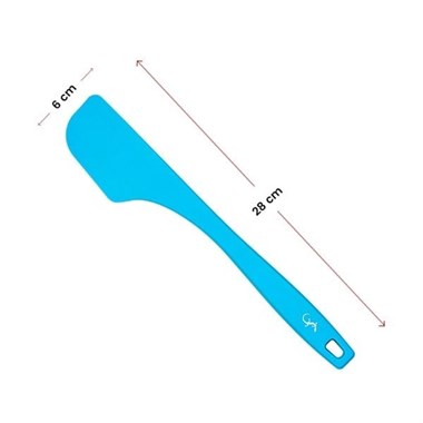 Lurch - Platin Silikon Hamur Kazıyıcı 28 cm Mavi - Yanmaz, Yapışmaz, Bükülmez, Çizmez, Tat ve Koku Bırakmaz - 240106
