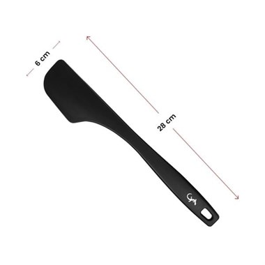Lurch - Platin Silikon Hamur Kazıyıcı 28 cm Siyah - Yanmaz, Yapışmaz, Bükülmez, Çizmez, Tat ve Koku Bırakmaz - 240606