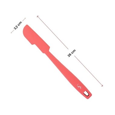 Lurch - Platin Silikon Mini Hamur Kazıyıcı 26 cm Somon - Yanmaz, Yapışmaz, Bükülmez, Çizmez, Tat ve Koku Bırakmaz - 240065