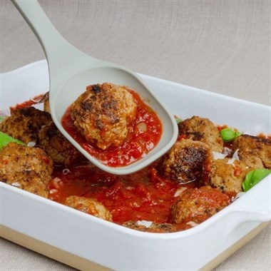 Lurch - Platin Silikon Servis Kaşığı 33,5 cm Açık Gri - Yanmaz, Yapışmaz, Bükülmez, Çizmez, Tat ve Koku Bırakmaz - 240014