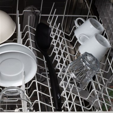 Lurch - Platin Silikon Servis Kaşığı 33,5 cm Siyah - Yanmaz, Yapışmaz, Bükülmez, Çizmez, Tat ve Koku Bırakmaz - 240614