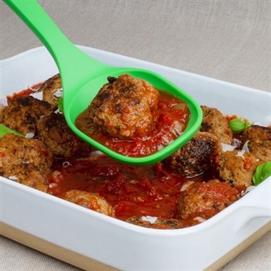 Lurch - Platin Silikon Servis Kaşığı 33,5 cm Yeşil - Yanmaz, Yapışmaz, Bükülmez, Çizmez, Tat ve Koku Bırakmaz - 240094