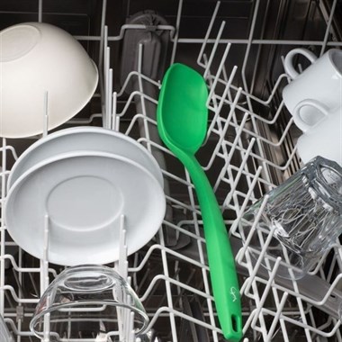 Lurch - Platin Silikon Servis Kaşığı 33,5 cm Yeşil - Yanmaz, Yapışmaz, Bükülmez, Çizmez, Tat ve Koku Bırakmaz - 240094