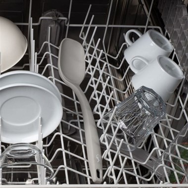 Lurch - Platin Silikon Servis Kaşığı 33,5 cm Açık Gri - Yanmaz, Yapışmaz, Bükülmez, Çizmez, Tat ve Koku Bırakmaz - 240014