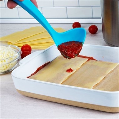 Lurch - Platin Silikon Sos Kepçesi 28 cm Mavi - Yanmaz, Yapışmaz, Bükülmez, Çizmez, Tat ve Koku Bırakmaz - 240115