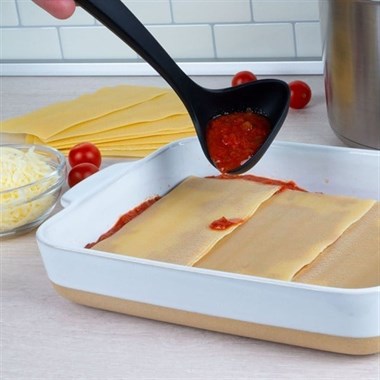 Lurch - Platin Silikon Sos Kepçesi 28 cm Siyah - Yanmaz, Yapışmaz, Bükülmez, Çizmez, Tat ve Koku Bırakmaz - 240615