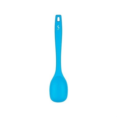 Lurch - Platin Silikon Yemek Kaşığı 28 cm Mavi - Yanmaz, Yapışmaz, Bükülmez, Çizmez, Tat ve Koku Bırakmaz - 240101