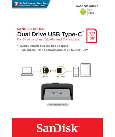 SanDisk UltDual DriveUSB TypeCTMDrive32G