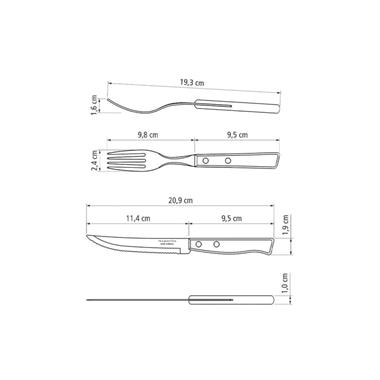 Tramontina 22299-009 12 Parça Barbekü Seti