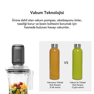 Tribest - Cam Personal Vakumlu Blender,0,67 hp,500W,1250 ml,Vakumlu Hazne - PBG-5001-C