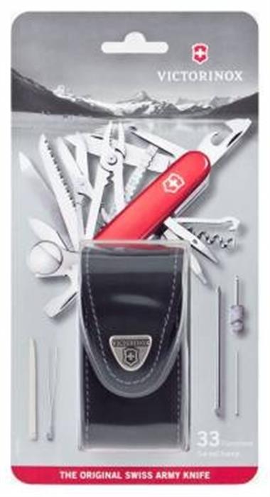 Victorinox 1.6795.LB1 Swiss Champ (33) Deri Kılıflı Çakı (Blisterli)
