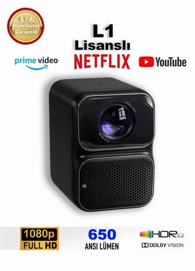Wanbo TT 650 Ansi Lümen L1 Lisanslı 1080p Linux OS Projeksiyon Cihazı