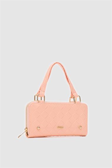 OLLBAG Klosa Yavruağzı Renk Çapraz Çanta Cüzdan