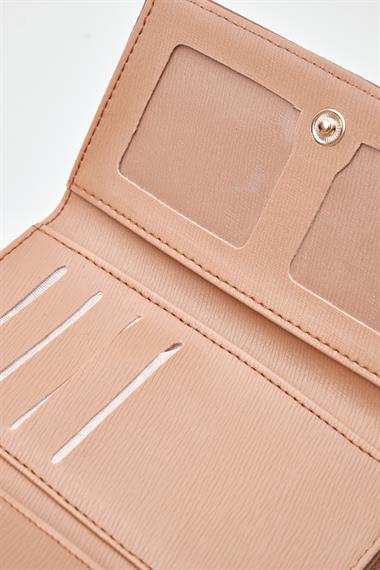 OLLBAG Maloni Taba Ponpon Detaylı Yumuşak Bayan Cüzdan