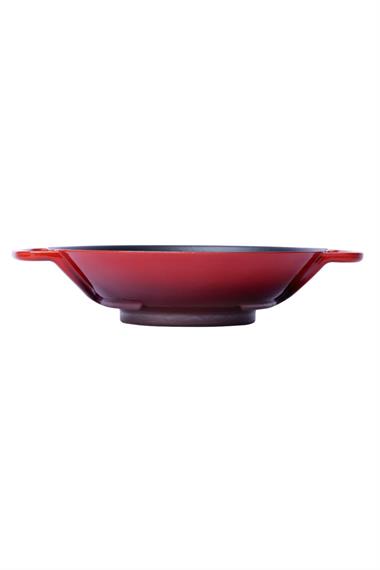 Sürel 28 cm Yuvarlak Wok Tava Degrade Kırmızı
