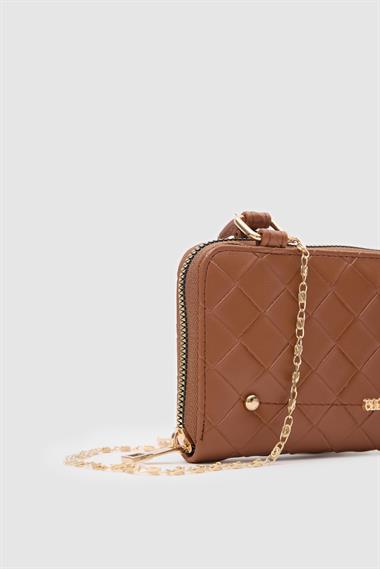 OLLBAG Klosa Taba Renk Çapraz Çanta Cüzdan