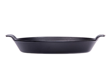 Sürel 23*17 cm Oval Düz Tabak Sahan Mat Siyah