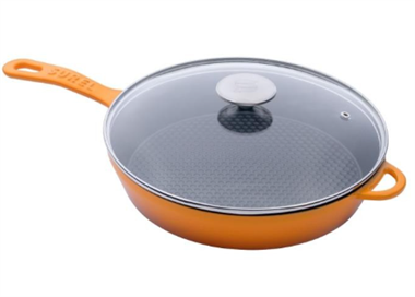 Sürel 28 cm Yuvarlak Cam Kapaklı Tava