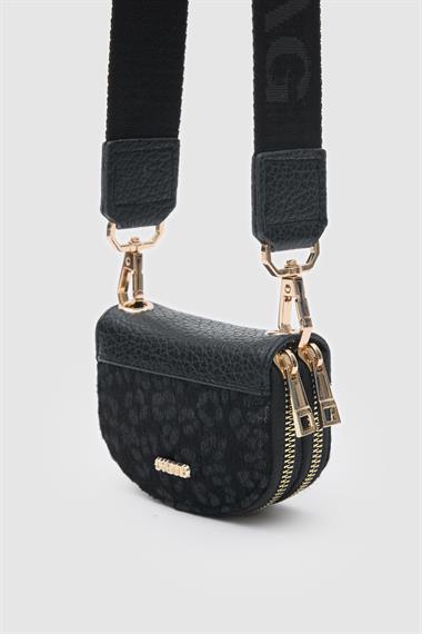 OLLBAG Jefece Gri Leopar Desen Çanta Cüzdan