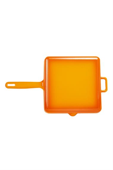 Sürel 25 cm Kare Izgara Tava Degrade Turuncu