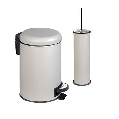 Noble life 2li Banyo Seti 3 LT Kova+Wc Fırça Bej