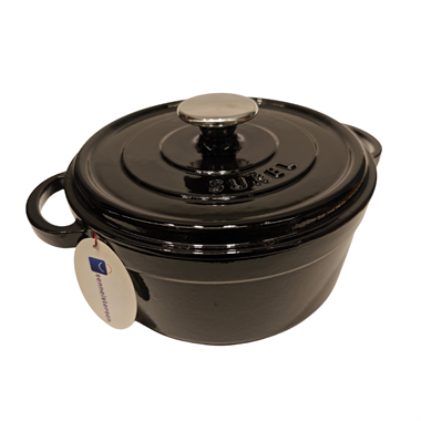 Sürel 24 cm Yuvarlak Tencere Parlak Siyah