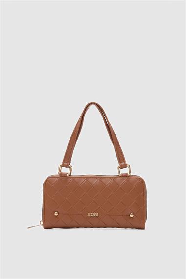 OLLBAG Klosa Taba Renk Çapraz Çanta Cüzdan