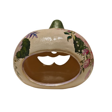 Seramik beyaz gülen surat kabak