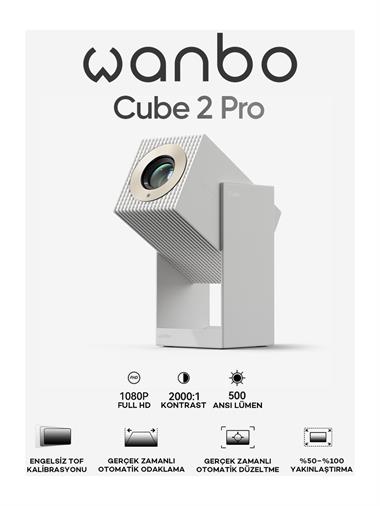 Wanbo Cube 2 Pro Projeksiyon Cihazı - Beyaz