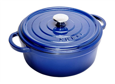 Sürel 32 cm Yuvarlak Tencere Parlak Koyu Mavi