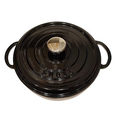 Sürel 24 cm Yuvarlak Sığ Tencere Parlak Siyah