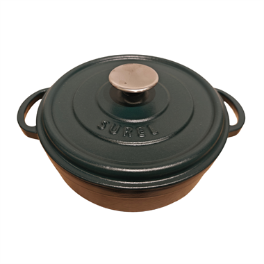 Sürel 24 cm Yuvarlak Sığ Tencere Saten Yeşil