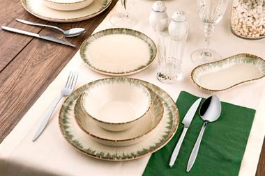 Noble life Green Line 27 Parça Porselen Yemek Takımı