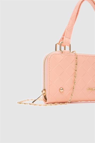 OLLBAG Klosa Yavruağzı Renk Çapraz Çanta Cüzdan