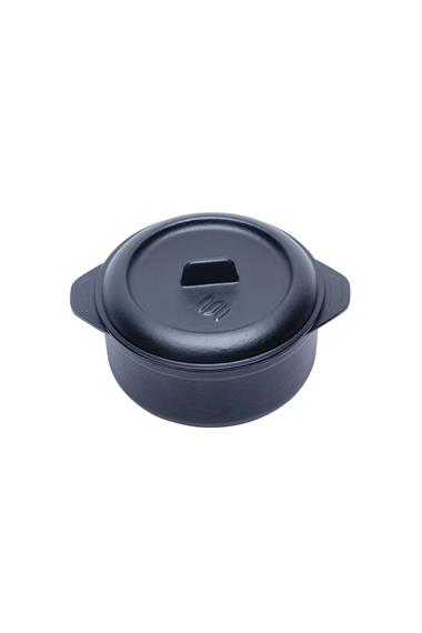 Sürel 12 cm 3lü Yuvarlak Set Güveç Tencere Mat Siyah