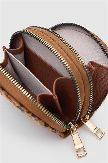 OLLBAG Jefece Leopar Desen Çanta Cüzdan