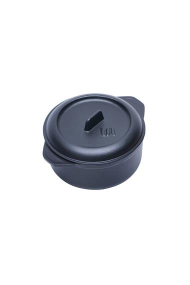 Sürel 12 cm 3lü Yuvarlak Set Güveç Tencere Mat Siyah