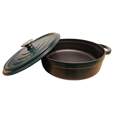 Sürel 28 cm Yuvarlak Sığ Tencere Saten Yeşil