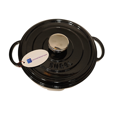 Sürel 24 cm Yuvarlak Tencere Parlak Siyah