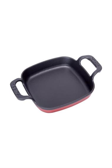 Sürel 22 cm Kare Düz Sahan Parlak Kırmızı