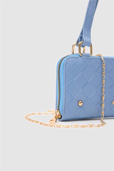 OLLBAG Klosa Mavi Renk Çapraz Çanta Cüzdan