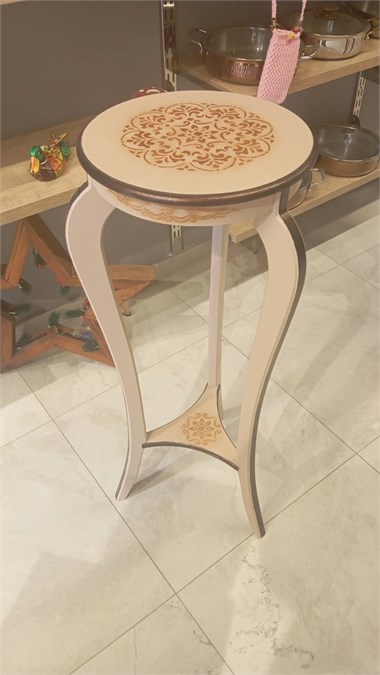 El boyama ahşap fiskos h:91cm çap:34cm
