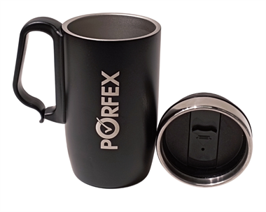 PORFEX 5580 MAT SİYAH ÇELİK TERMOS