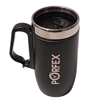 PORFEX 5580 MAT SİYAH ÇELİK TERMOS