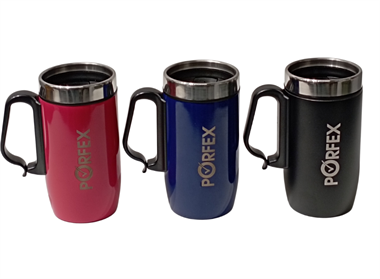 PORFEX 5580 MAT SİYAH ÇELİK TERMOS